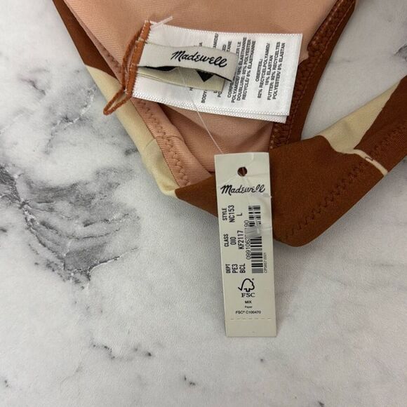 Madewell Madewell Second Wave Tie-Back Bikini Top in Shape Series L NWT - Picture 5 of 6